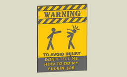 Warning sign, Warnschild, work, fun 3d model
