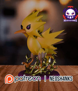 Zapdos Funko style 3d model