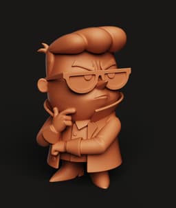 Dexter Boy Genius Statue | Cartoon Laboratory Miniature | Multi-Color 3d model