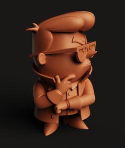 Dexter Boy Genius Statue | Cartoon Laboratory Miniature | Multi-Color 3d model