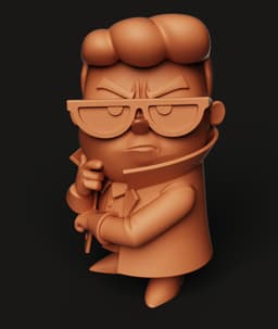 Dexter Boy Genius Statue | Cartoon Laboratory Miniature | Multi-Color 3d model