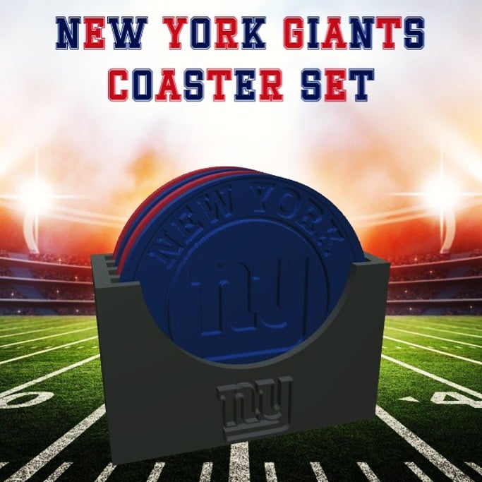 New York Giants Coaster Set (NFL) 3d model