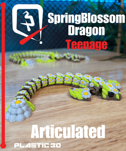 Articulated Teenage SpringBlossom Dragon 3d model
