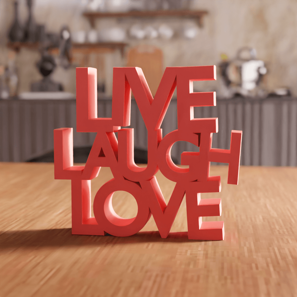 Live Laugh Love Decorative Desk Sign 3d model
