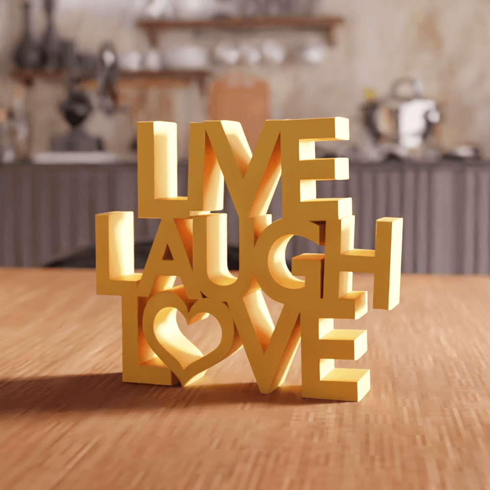 Live Laugh Love Decorative Desk Sign 3d model