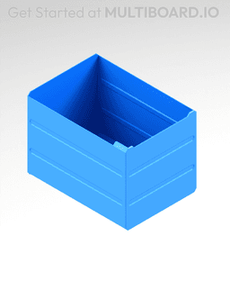 3x3x4 LU - Labelled - MultiBin Simple Drawer 3d model