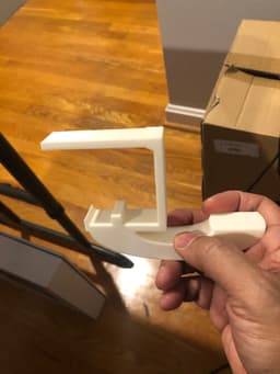 Head-Set holder for Costco folding table 3d model