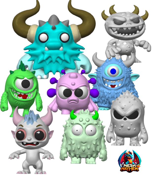 Chibi Monster Group 1 3d model