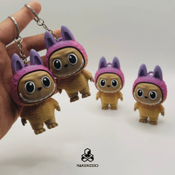 Labubu Clicker Keychain (Face Clicks) 3d model