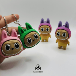 Labubu Clicker Keychain (Face Clicks) 3d model
