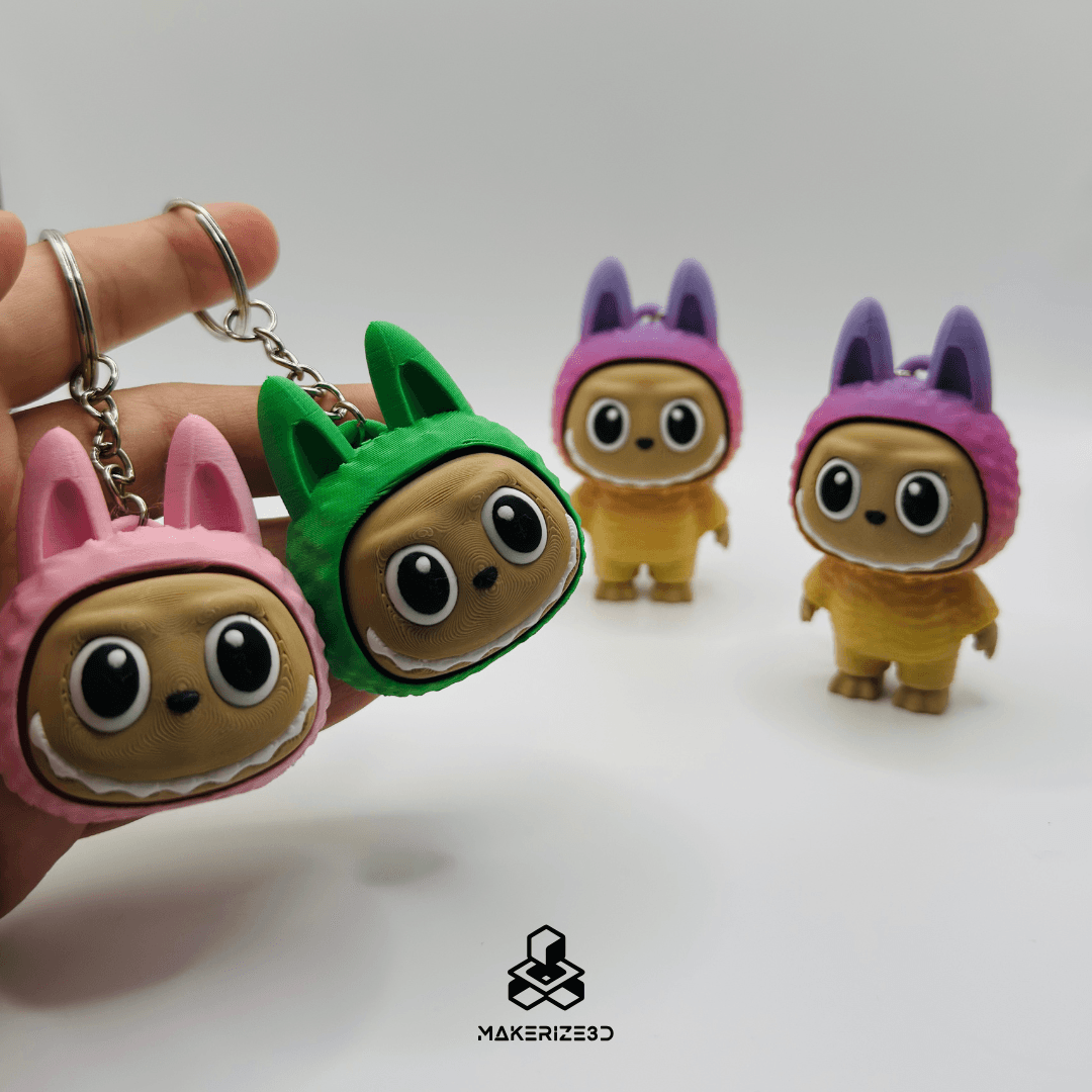 Labubu Clicker Keychain (Face Clicks) 3d model