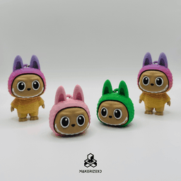 Labubu Clicker Keychain (Face Clicks) 3d model