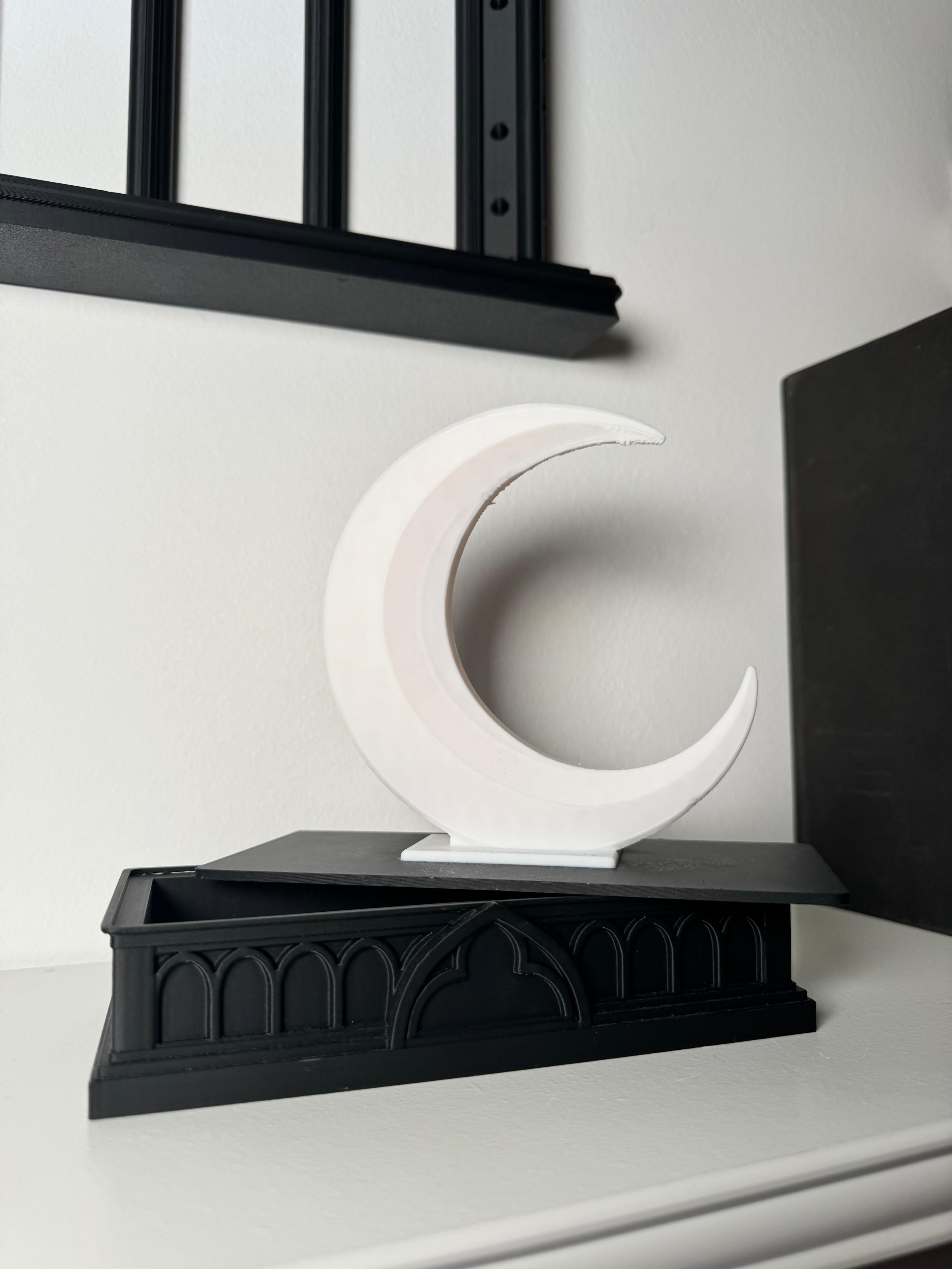 Crescent Moon Jewelry Box Gothic Home Decor Storage Box 3d model
