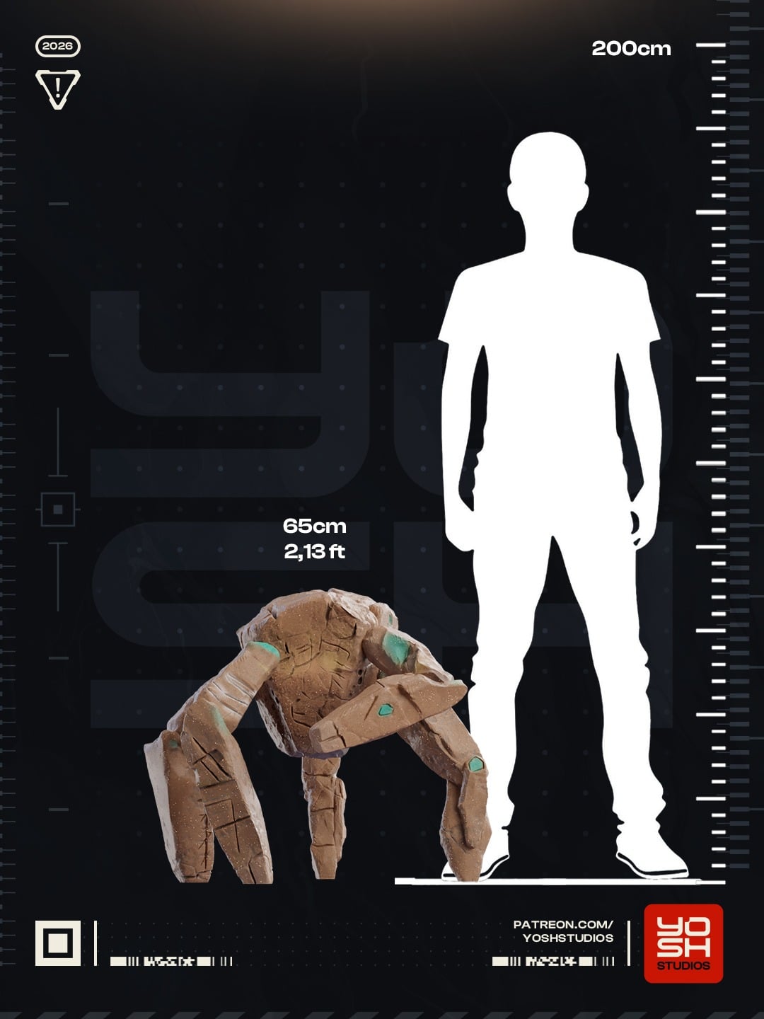 Life Size Rocky 3D Printer STL File 3d model