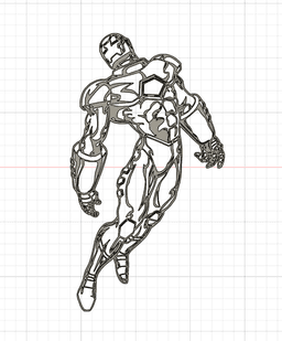 Silhouette Iron Man - Marvel Silhouette 3d model