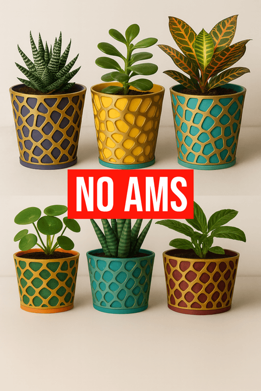 Organic Geometric Flower Pot 3d model