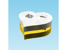 Fluffy Hearts Lo Z, nestable box (v3) 3d model