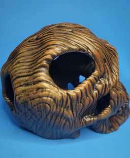 Wooden skull mushroom planter 3d model