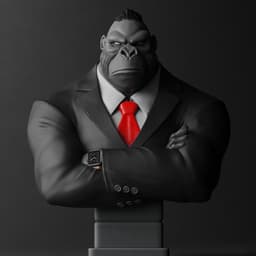 Gorilla Boss (Pre-Supported) 3d model