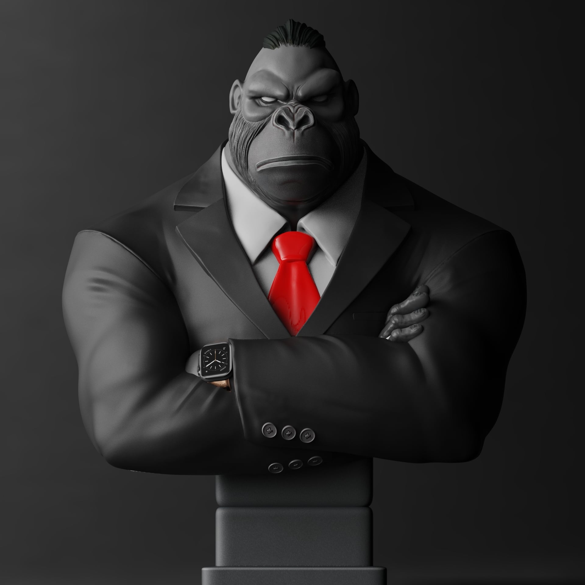 Gorilla Boss (Pre-Supported) 3d model
