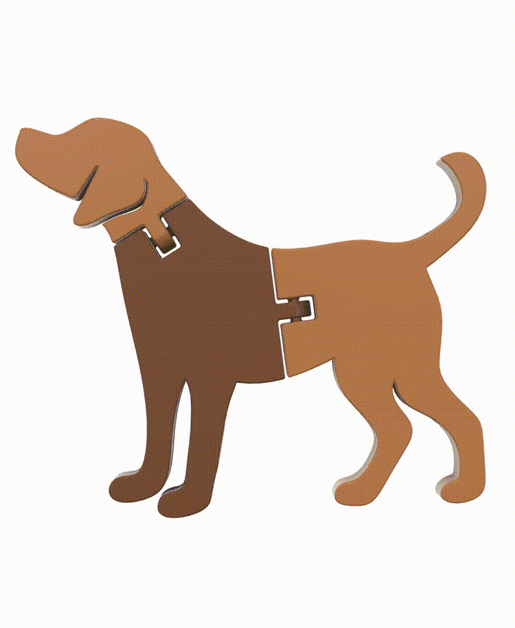 Articulated Dog 3d model