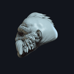 Dwarf v1- Custom Action Figure Head 3d model