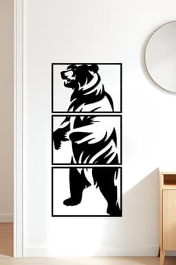 Bear Wall Art, Wall Decor, Home Decor 3d model