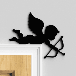 Cupid Silhouette Door Topper 3d model