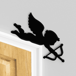 Cupid Silhouette Door Topper 3d model