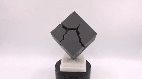 Fractured Cube Desk Sculpture 3d model