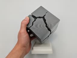 Fractured Cube Desk Sculpture 3d model