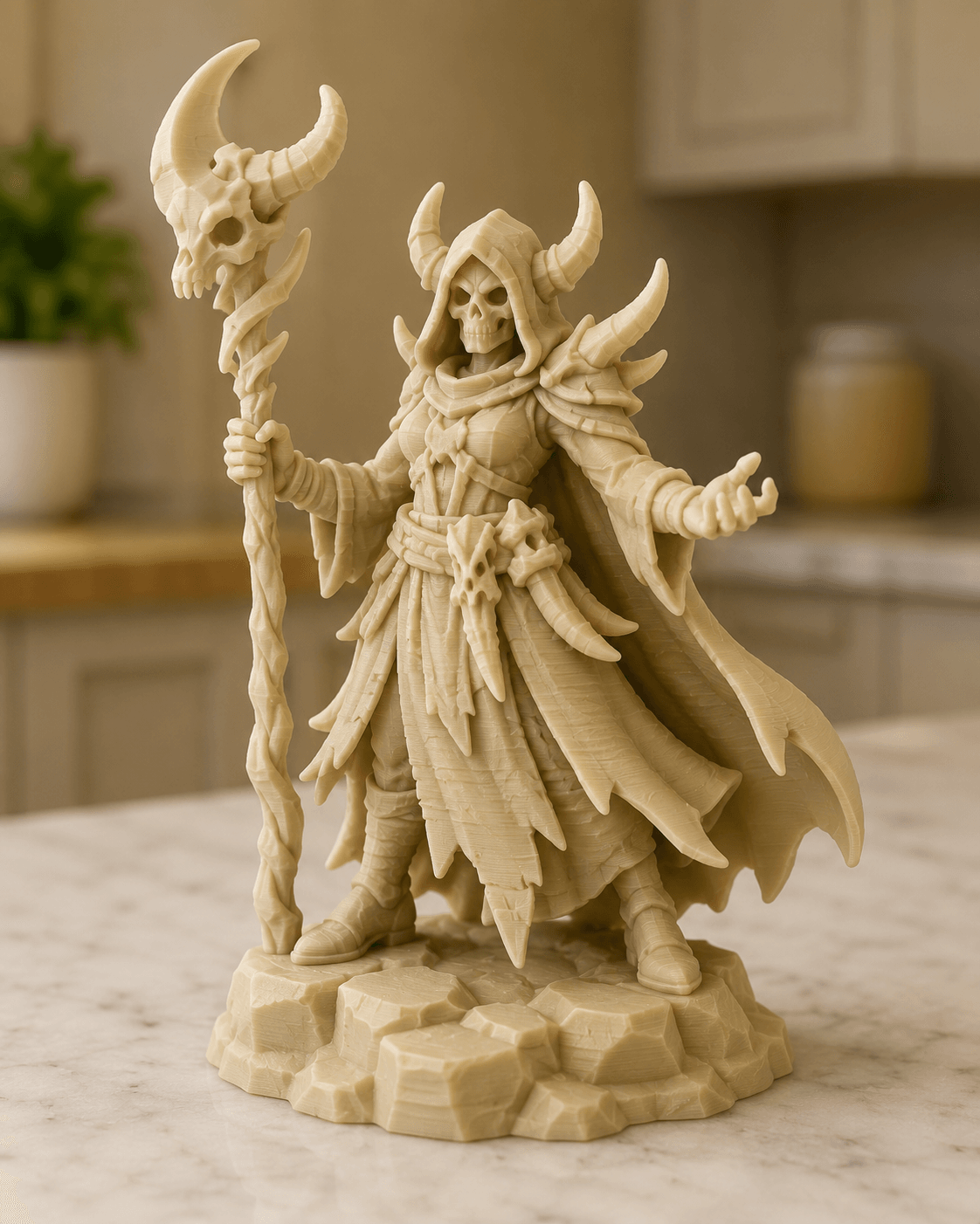 Horned Bone Priestess STL 3d model