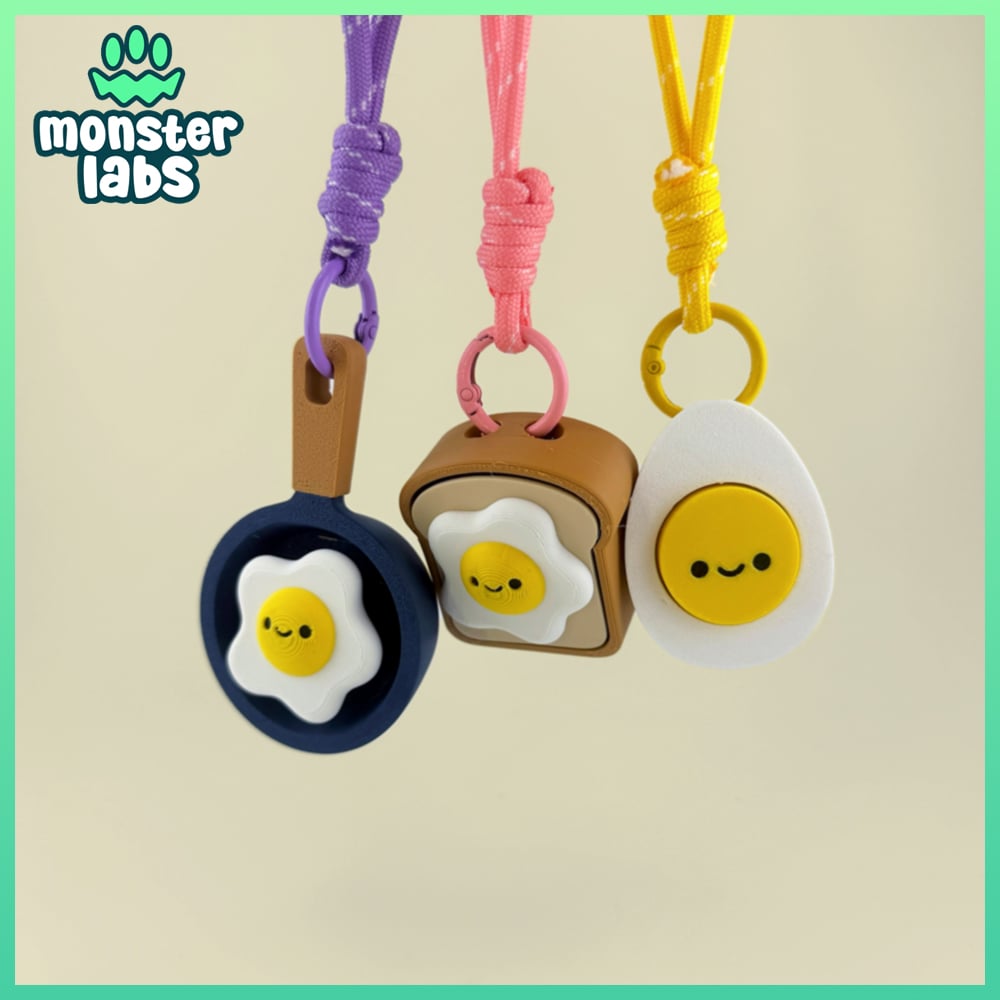 Eggscellent Fidget Clicker Keychain Bundle 3d model