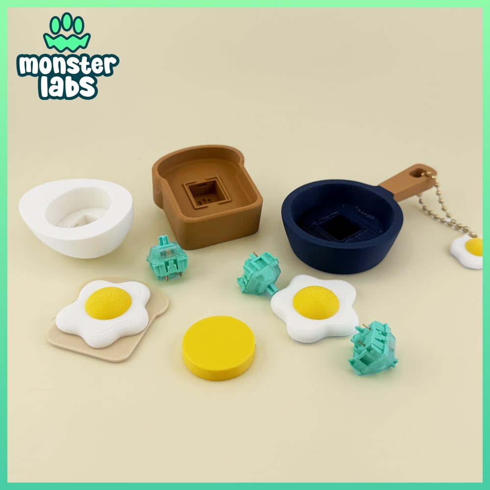 Eggscellent Fidget Clicker Keychain Bundle 3d model