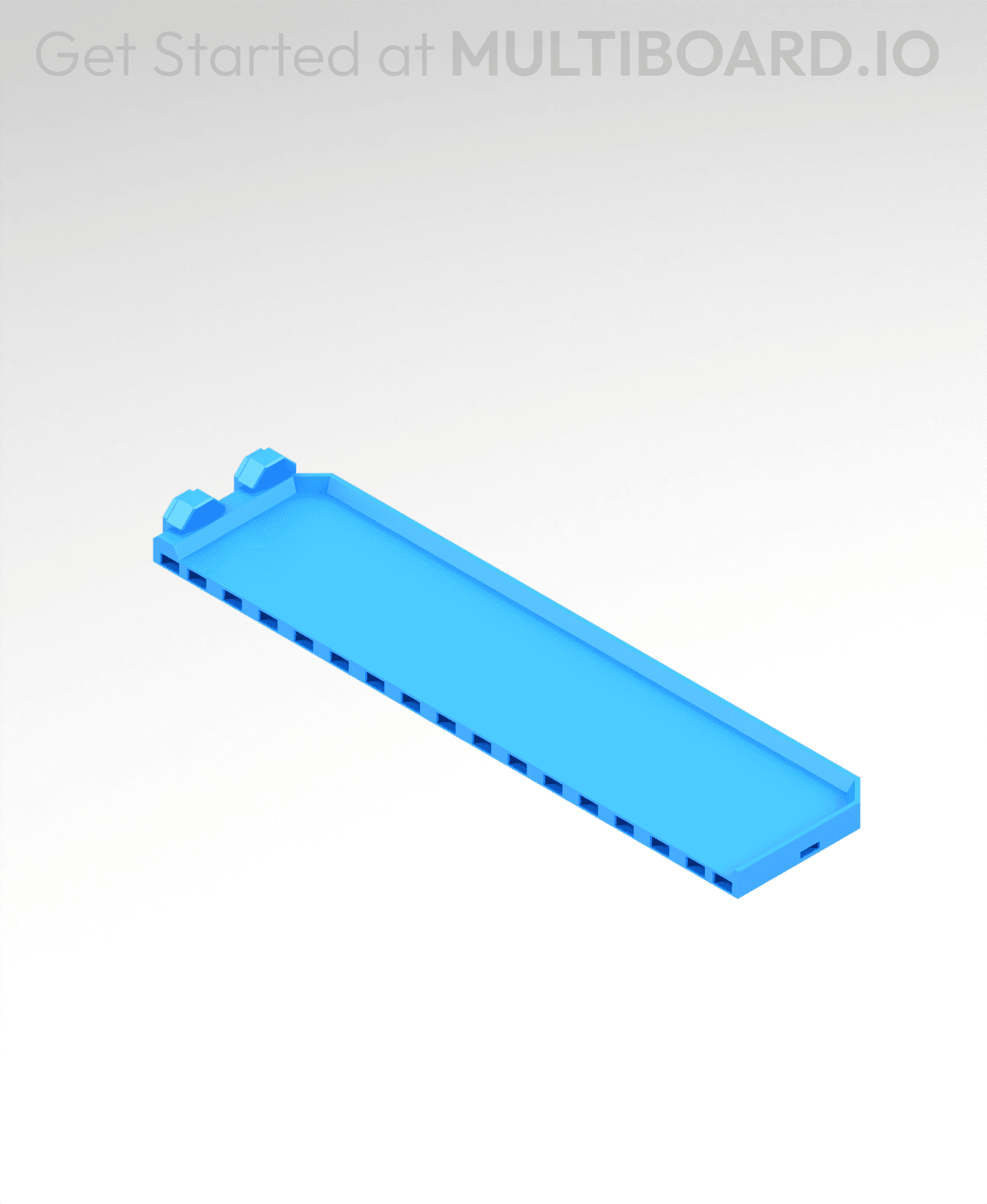 2x8 MU - Right Support End - Modular Bolt-Locked Shelf 3d model