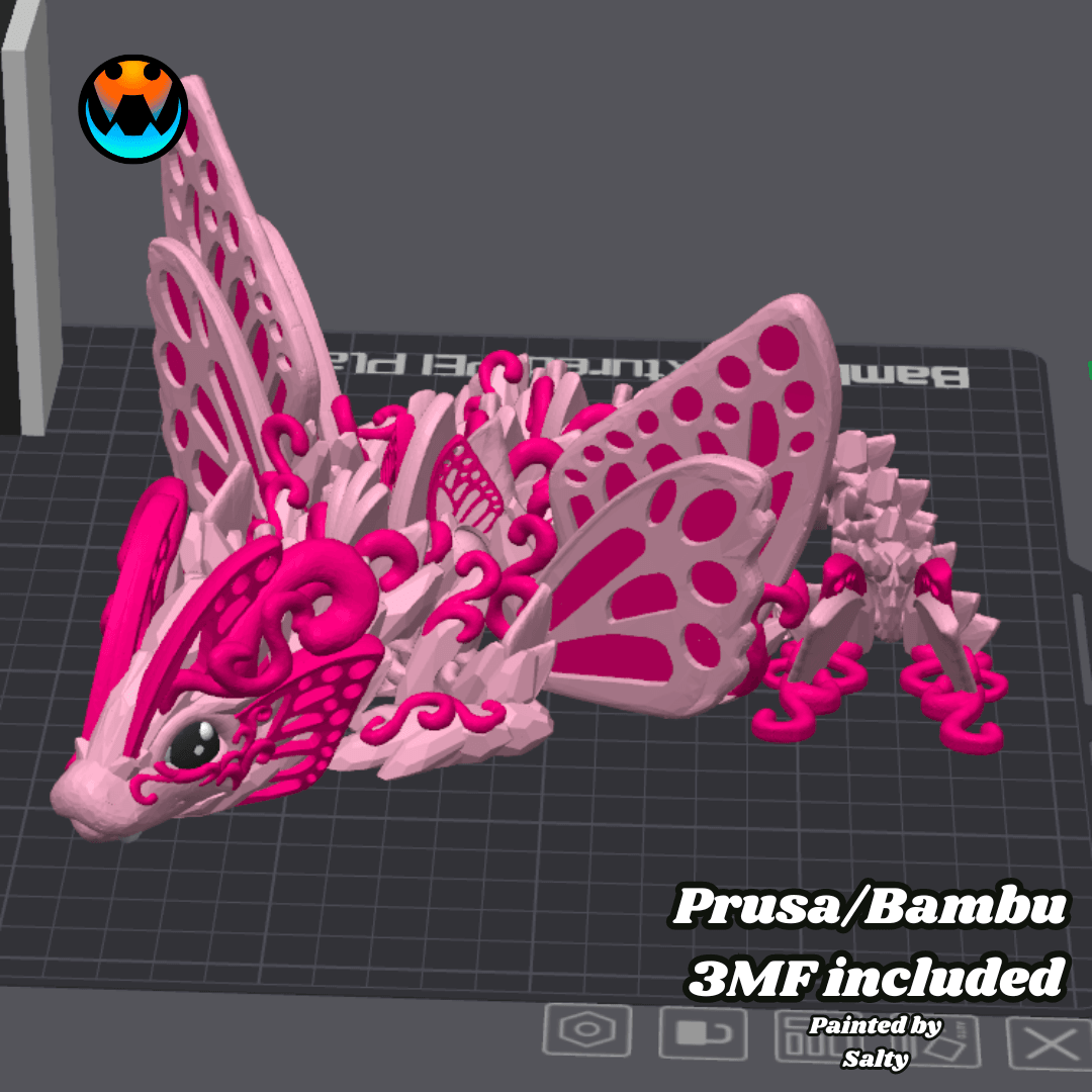 Baby Butterfly Dragon 3d model