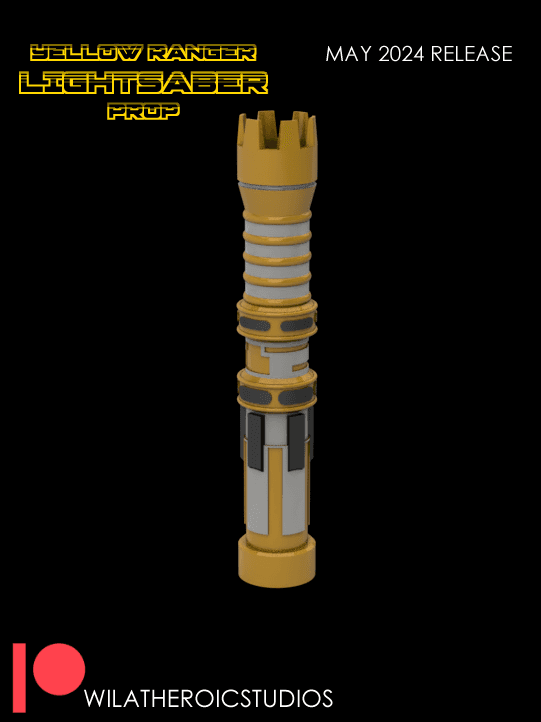 Yellow Ranger Lightsaber With LED Blade 3d model