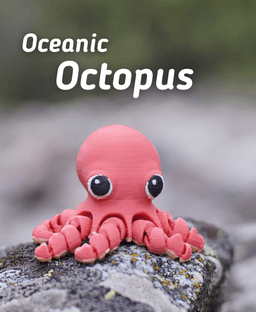 Oceanic Octopus - Articulated Fidget Octopus - Ludo Animal 3d model