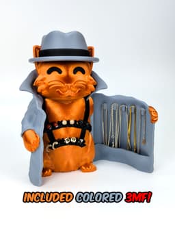 Cat Merchant: Secret Jewelry Holder 3d model