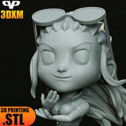 Nico Robin Chibi STL for 3D Printing ChibiSTL 3DXM 3d model