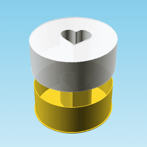 Fluffy Hearts DIGIT ZERO, nestable box (v3) 3d model