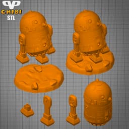 R2D2 Chibi STL for 3D Printing ChibiSTL 3DXM 3d model