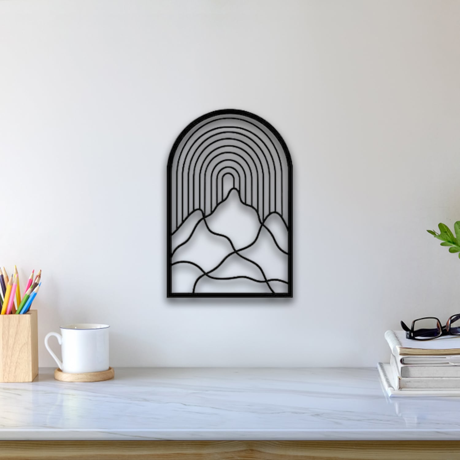 Abstract Mountain Wall Art 3d model