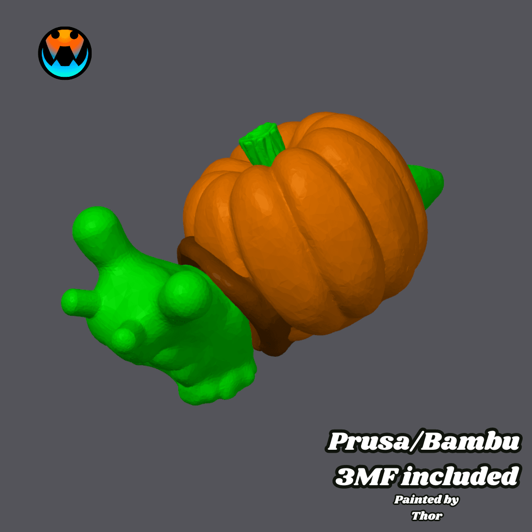 Tiny Pumpkin Snail 3d model