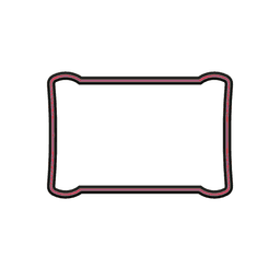Treasure Map Cookie Cutter STL File - 4 inches 3d model