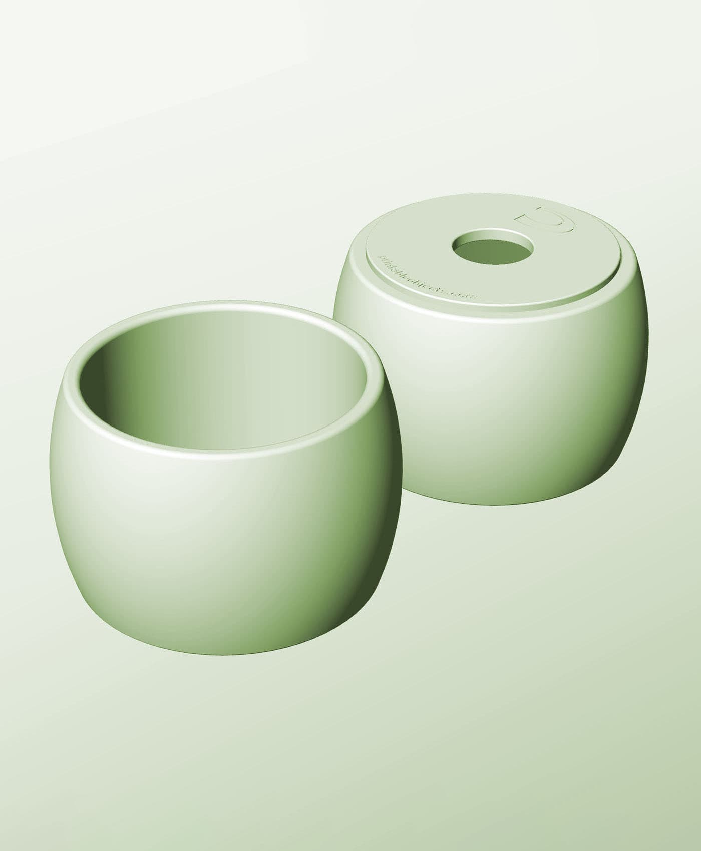 CR128-105-P Pierced container modular stackable module bin box 3d model