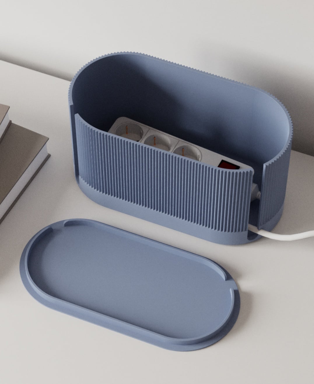 Cable Management Box - Line pattern - Cable Storage Collection 3d model