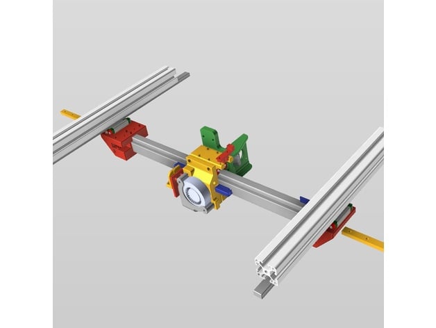 Rail MGN 12 sur XY Hypercube evolution 3d model