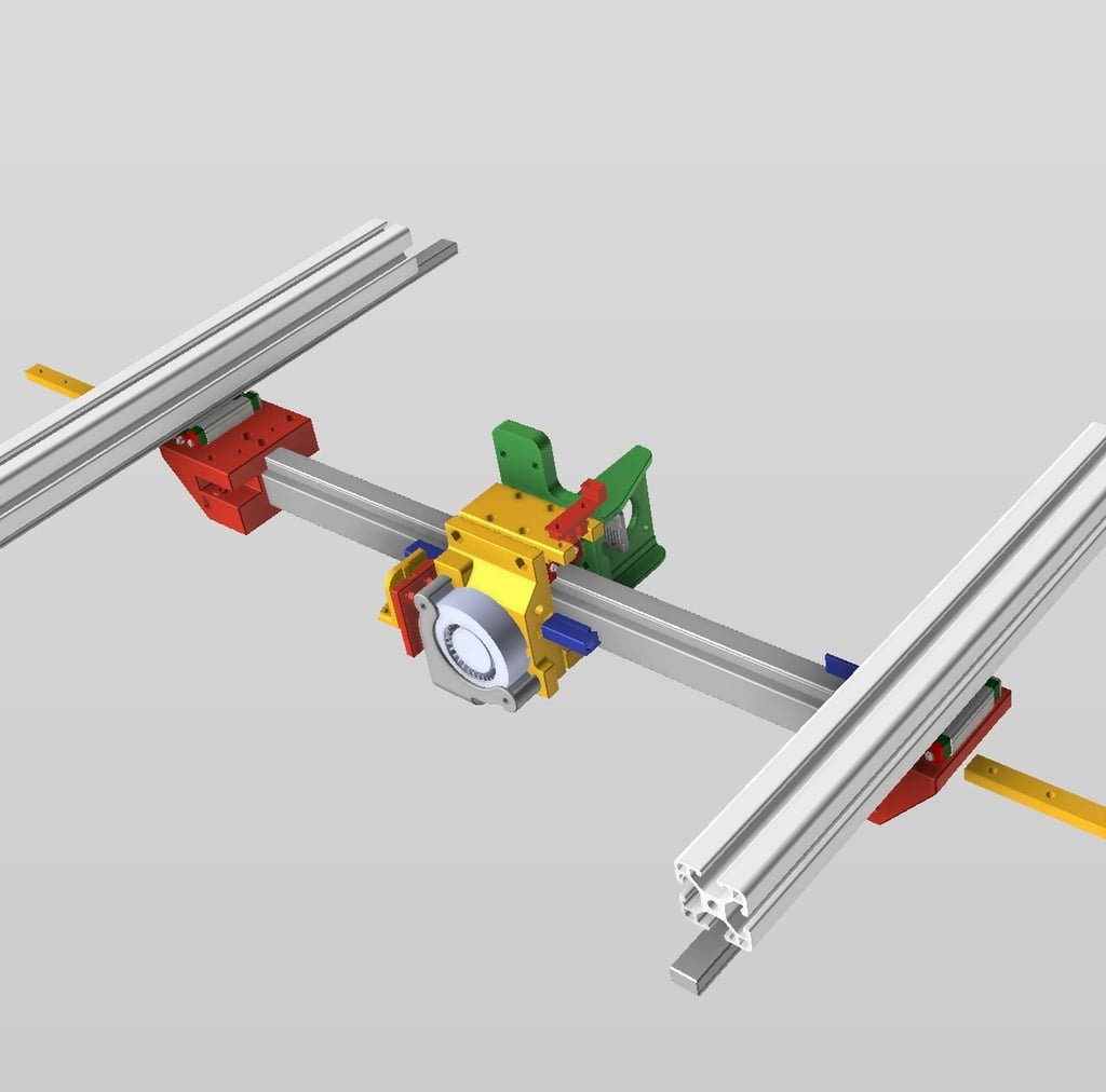 Rail MGN 12 sur XY Hypercube evolution 3d model