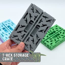 3D Printable Dino Crates (4 Different Variations) 3d model